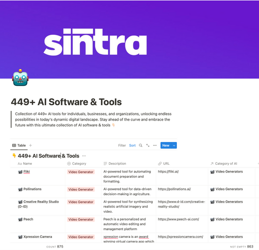 💎 Leverage 499+ AI Tools for any business category 🛠️